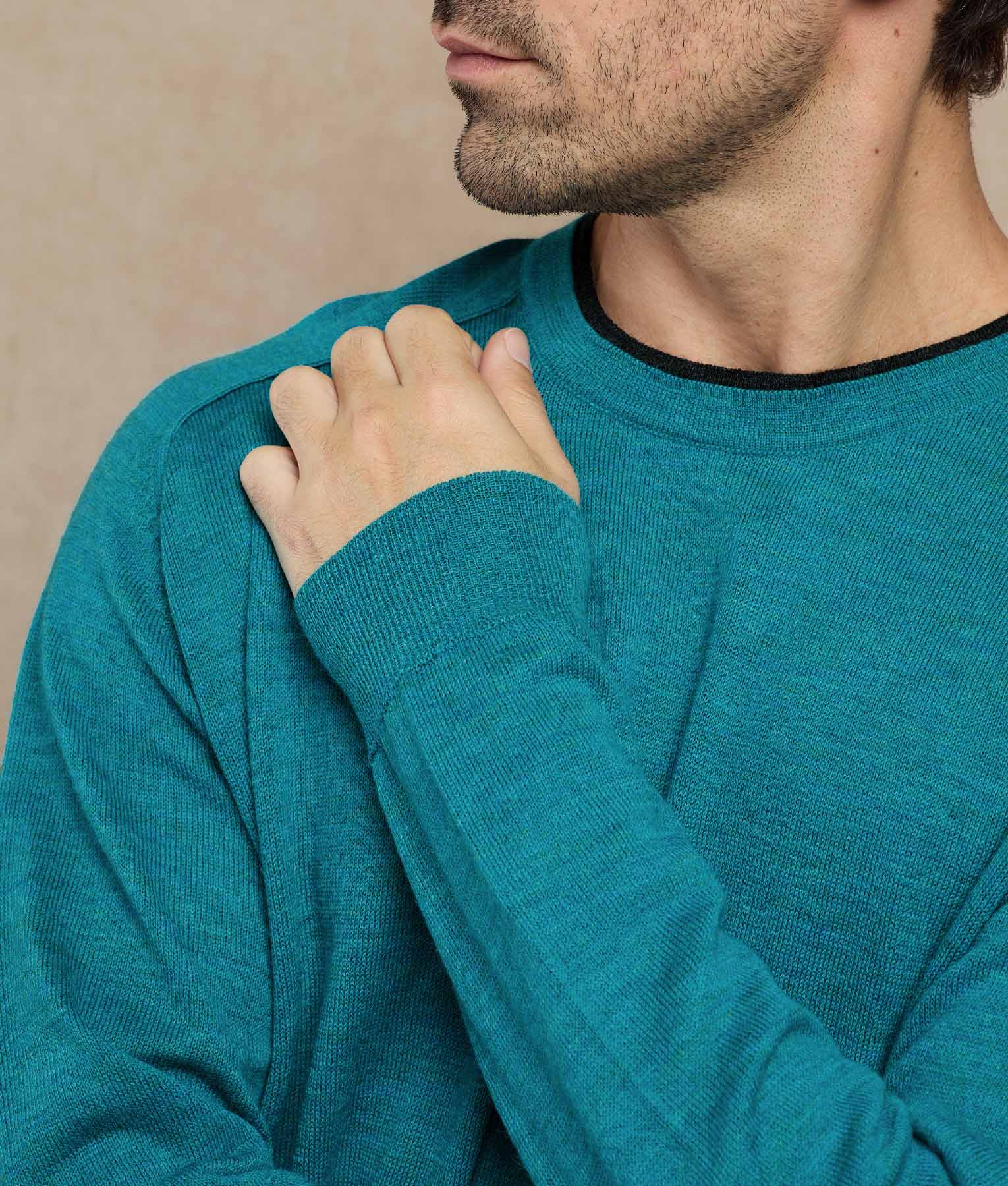 Mens Crew Sweater - loch blue - Image 3