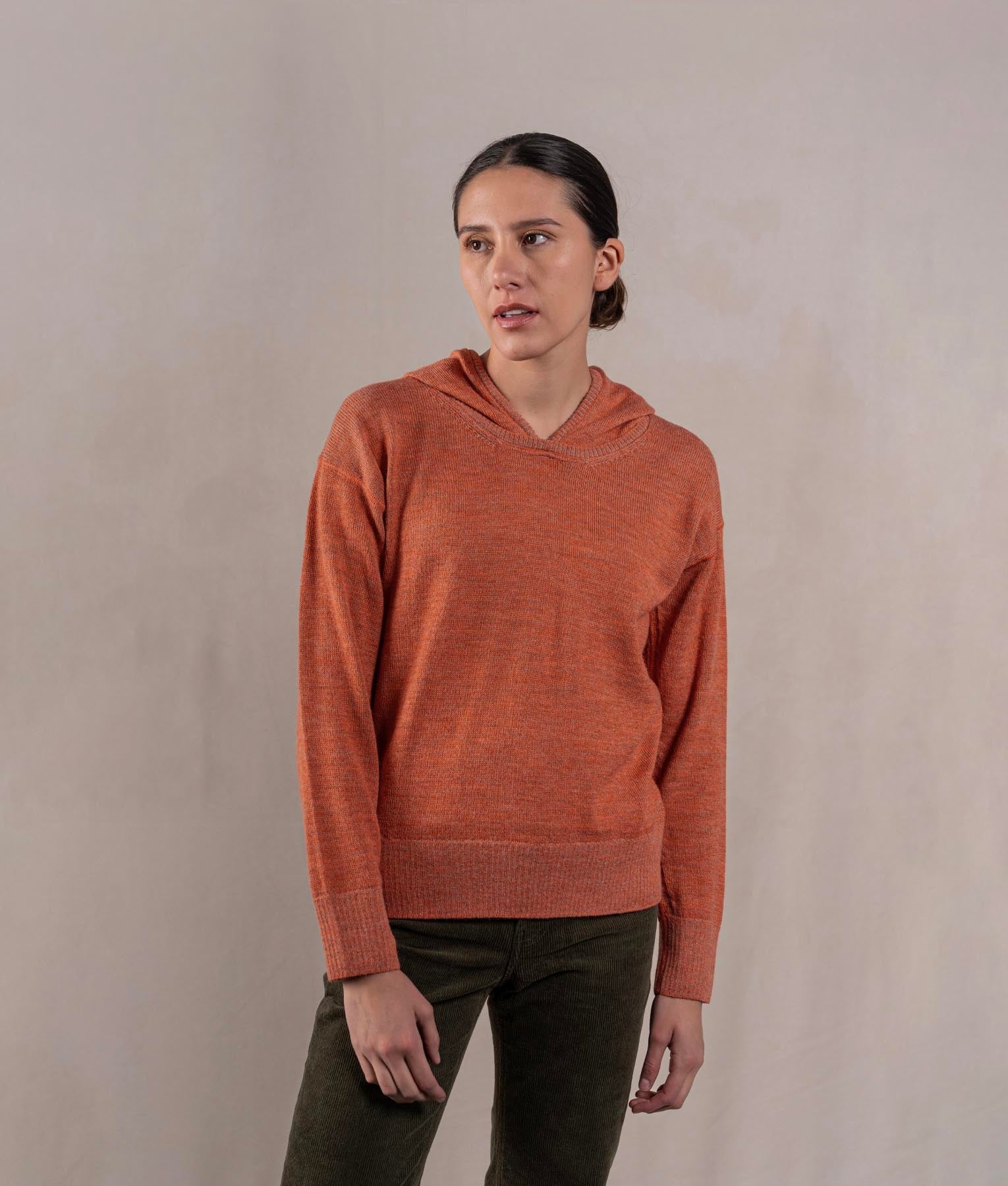 Oversize Sweater - Terracotta Heathered And Sand Beige - Image 3