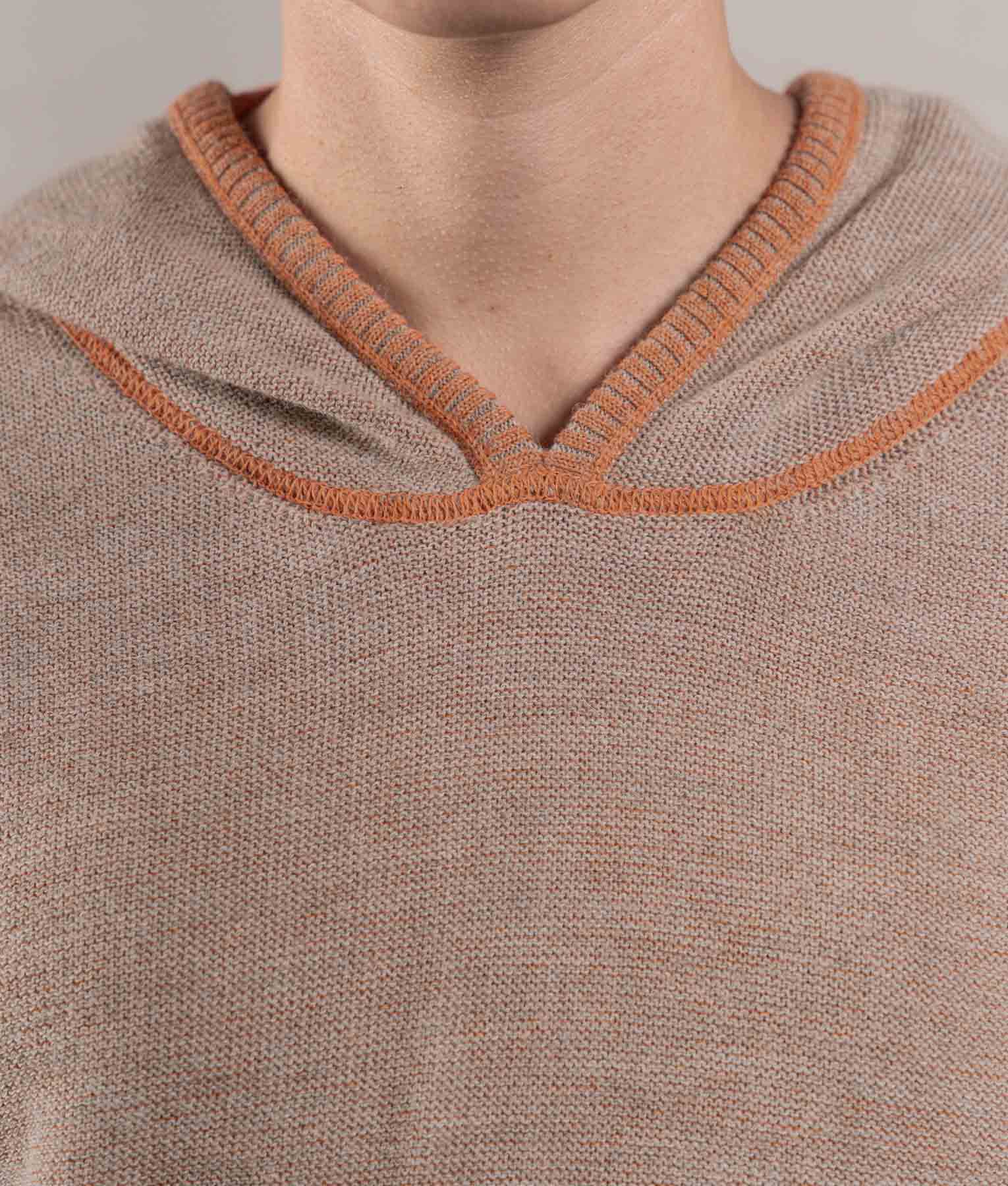 Oversize Sweater - Terracotta Heathered And Sand Beige - Image 4
