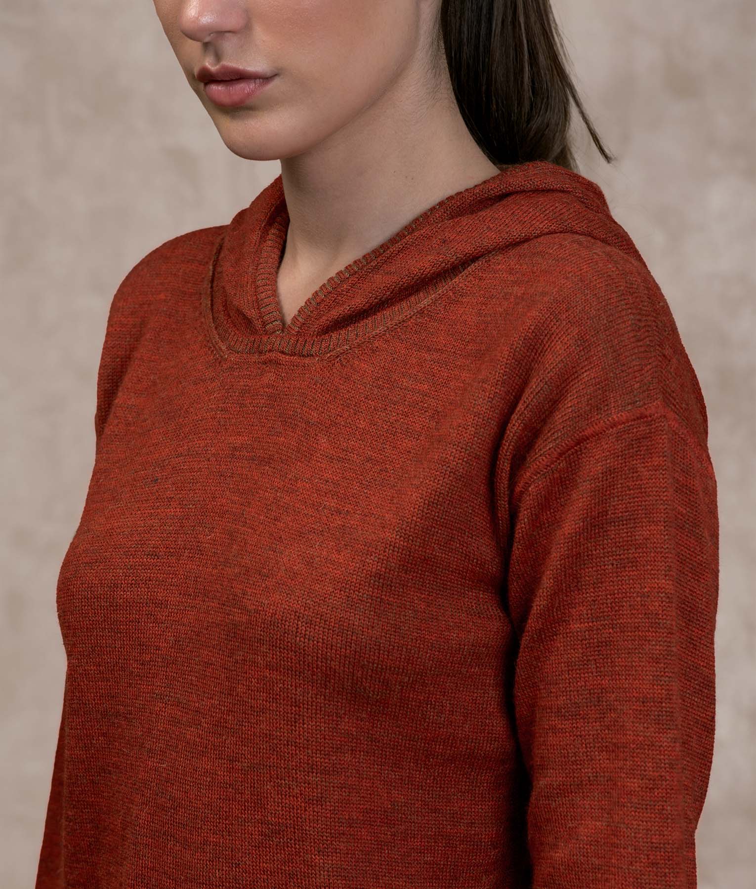 Oversize Sweater - Mocha And Bossa Nova Bisque - Image 7