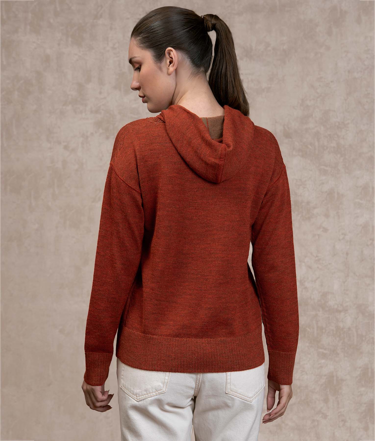 Oversize Sweater - Mocha And Bossa Nova Bisque - Image 9