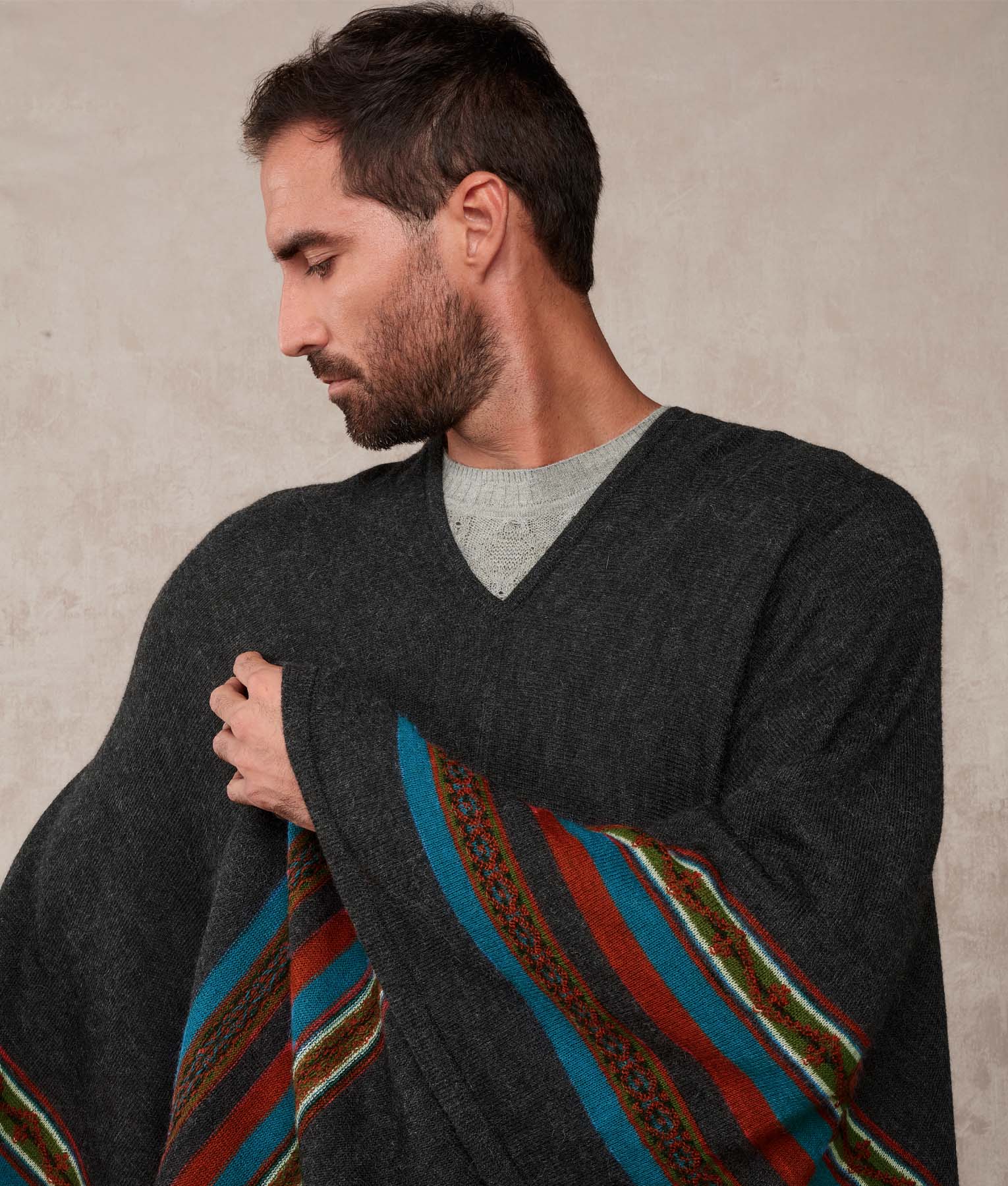 Poncho Rider - Anthracite And Pumpkin Puree - Image 3
