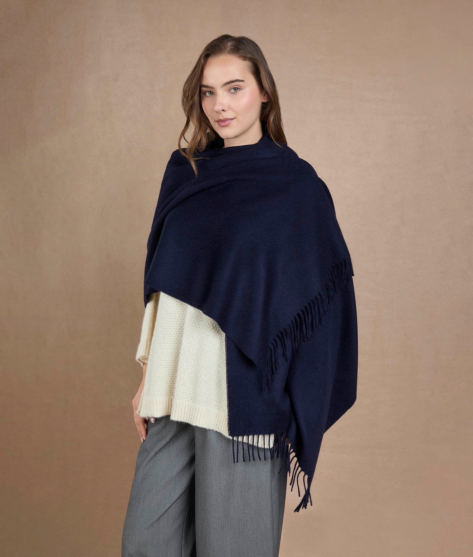 Premium Shawl - Navy Blue - Image 3