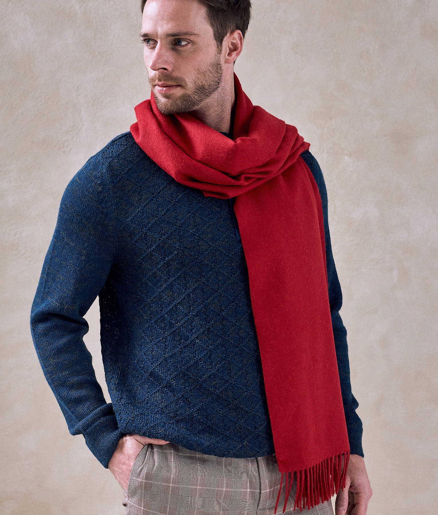 Premium Shawl - Pompeian Red - Image 2