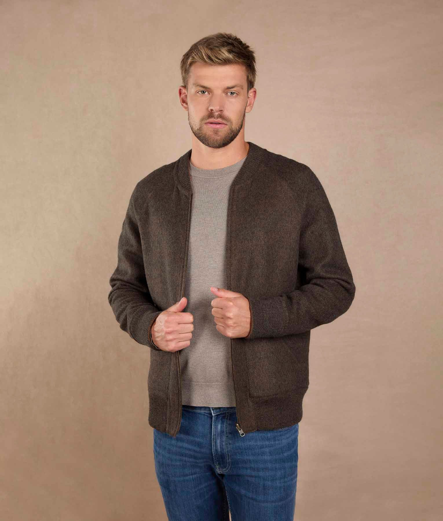 Reversible Baby Alpaca Bomber Jacket - Image 4