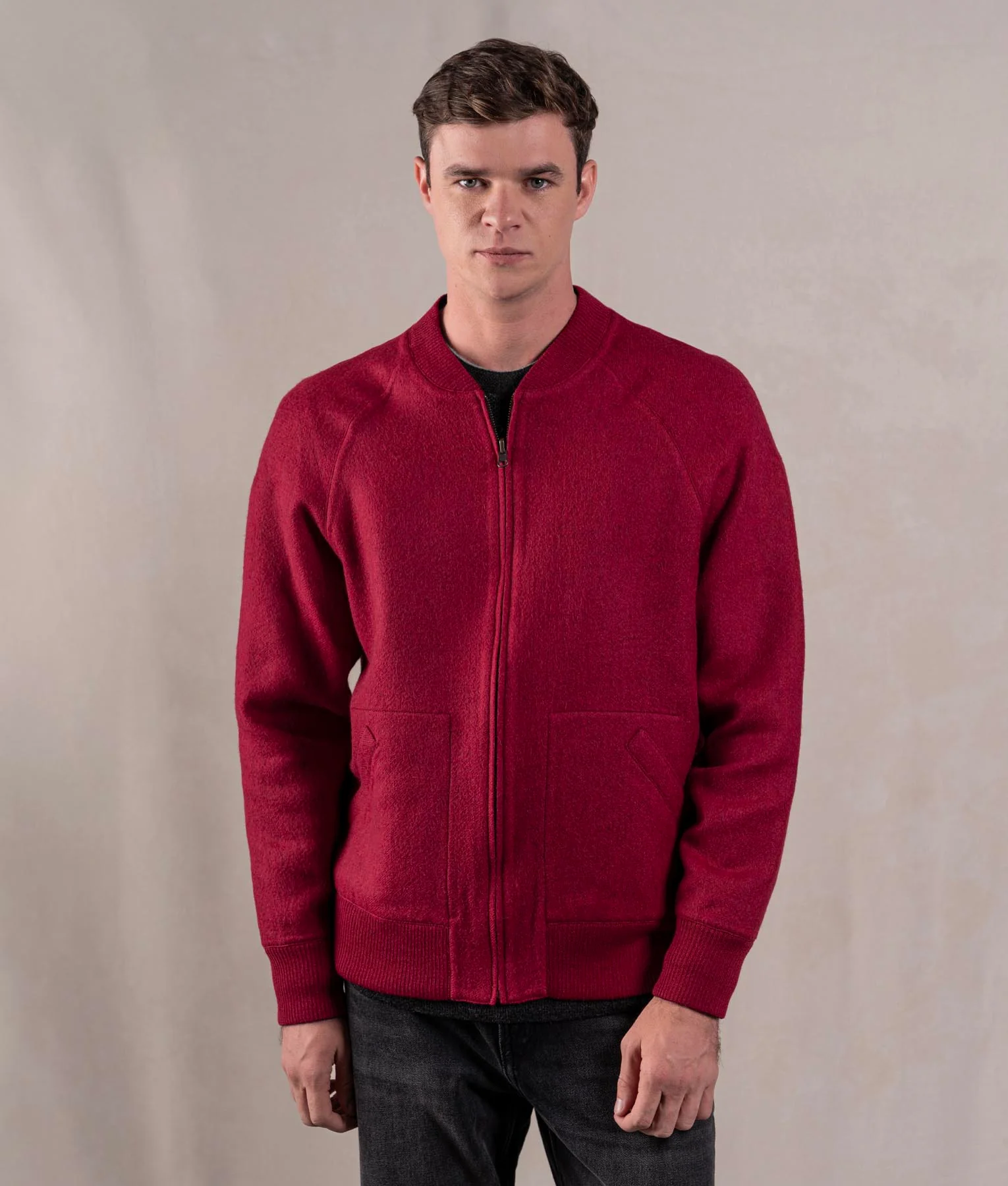Reversible Bomber Jacket - Black And Red - Image 2