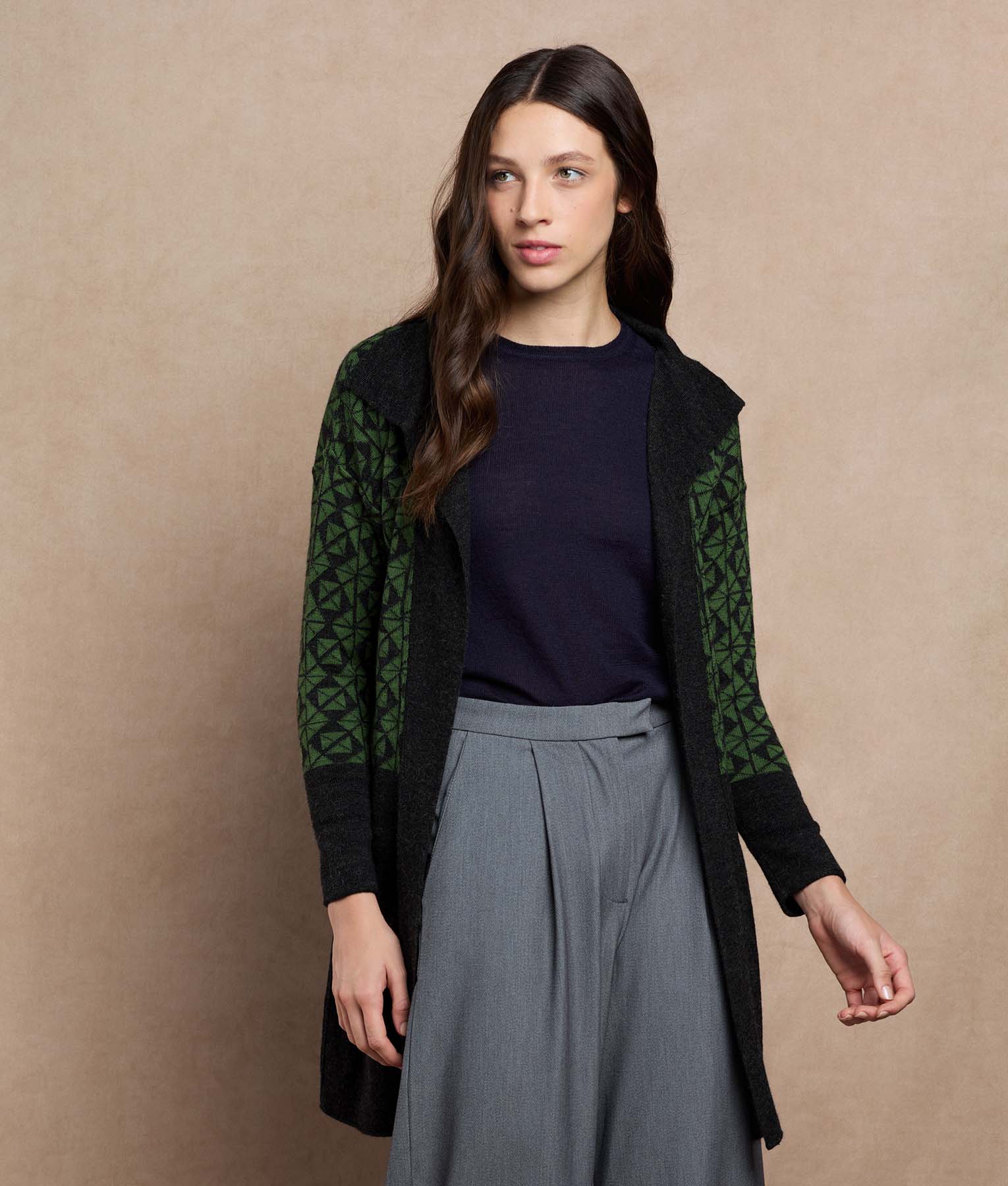 Reversible Long Cardigan - Image 4