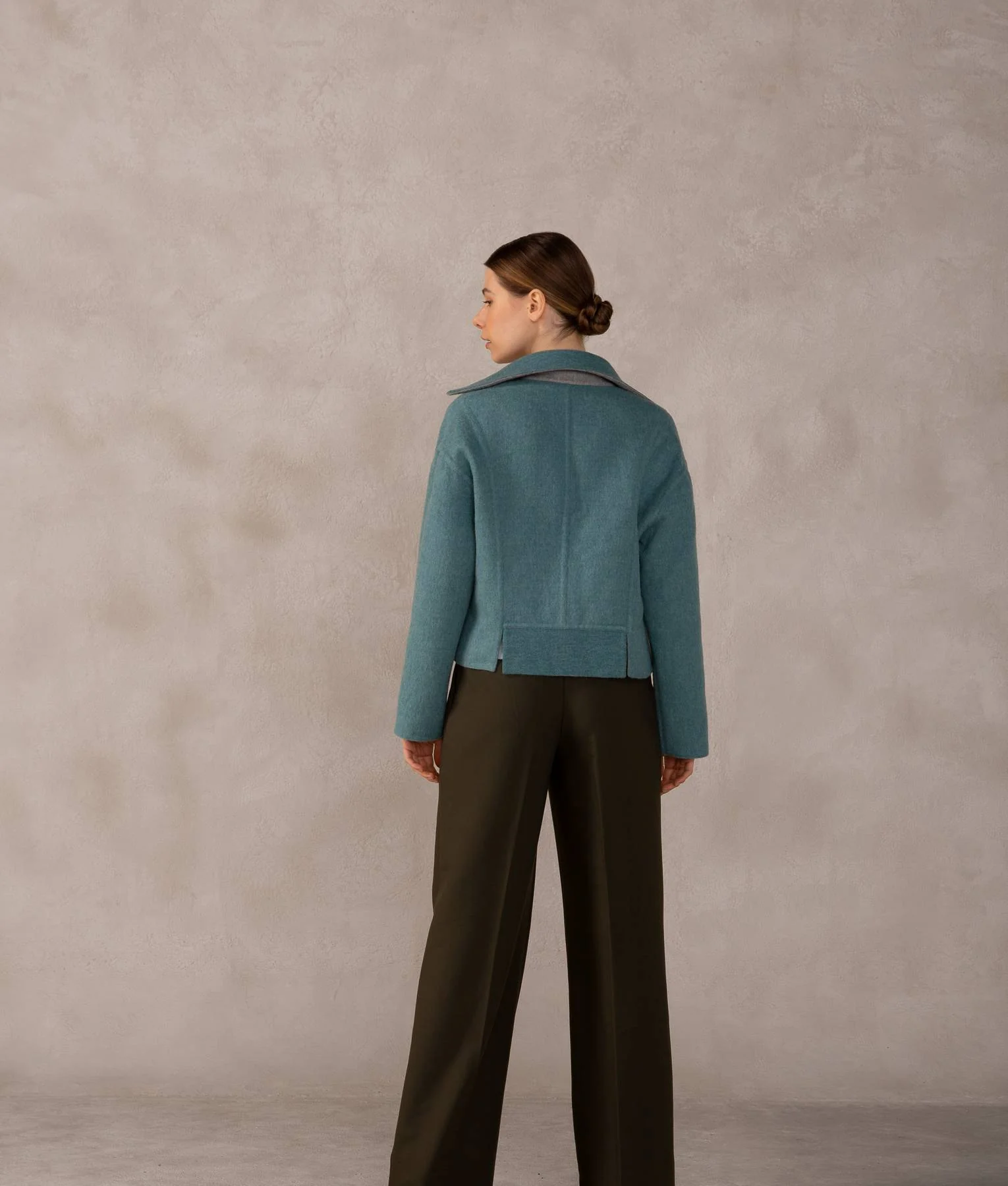 Reversible Baby Alpaca Short Jacket - Image 10