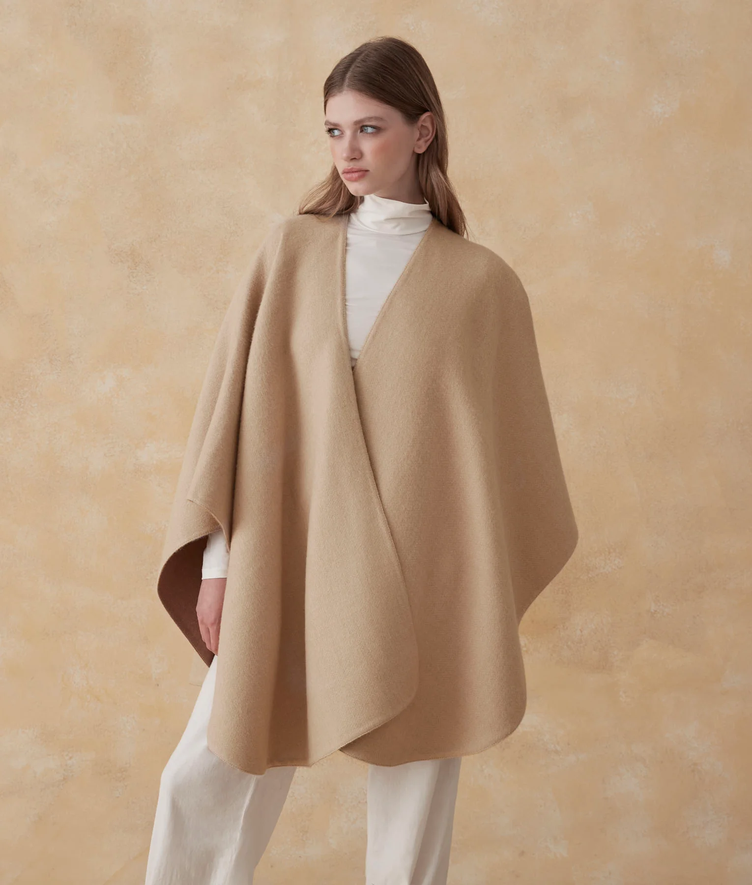 Reversible Soft Cape - Tobacco And Peyote Brown - Image 2