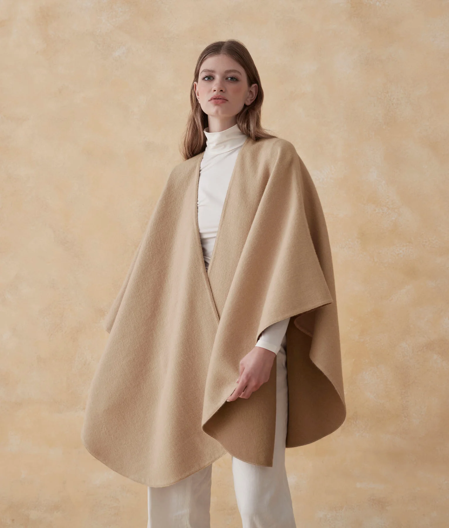 Reversible Soft Cape - Tobacco And Peyote Brown - Image 3