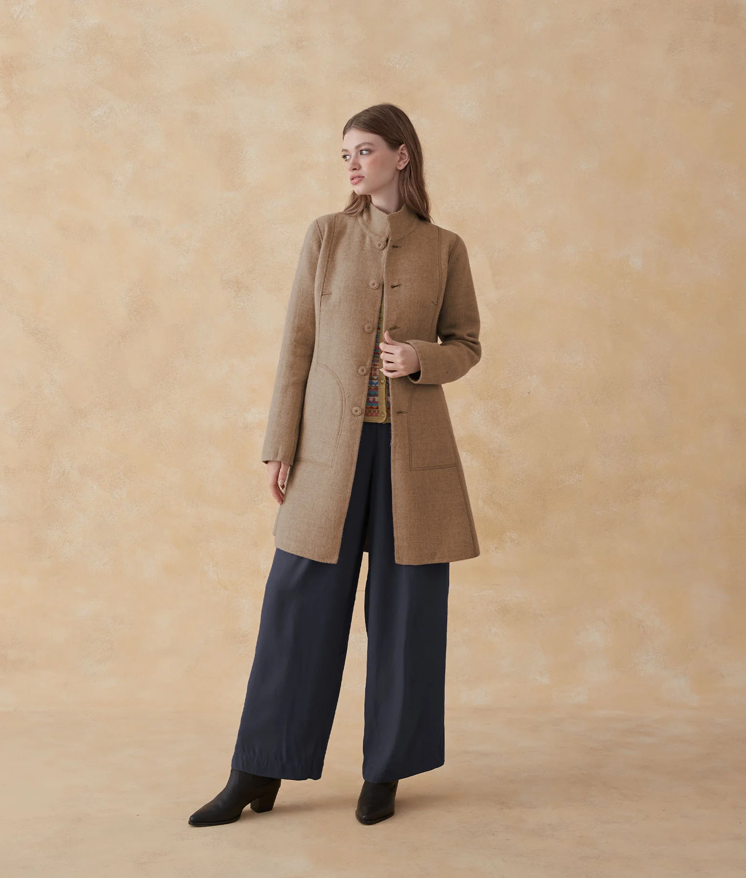 Soft Reversible Baby Alpaca Coat - Image 3