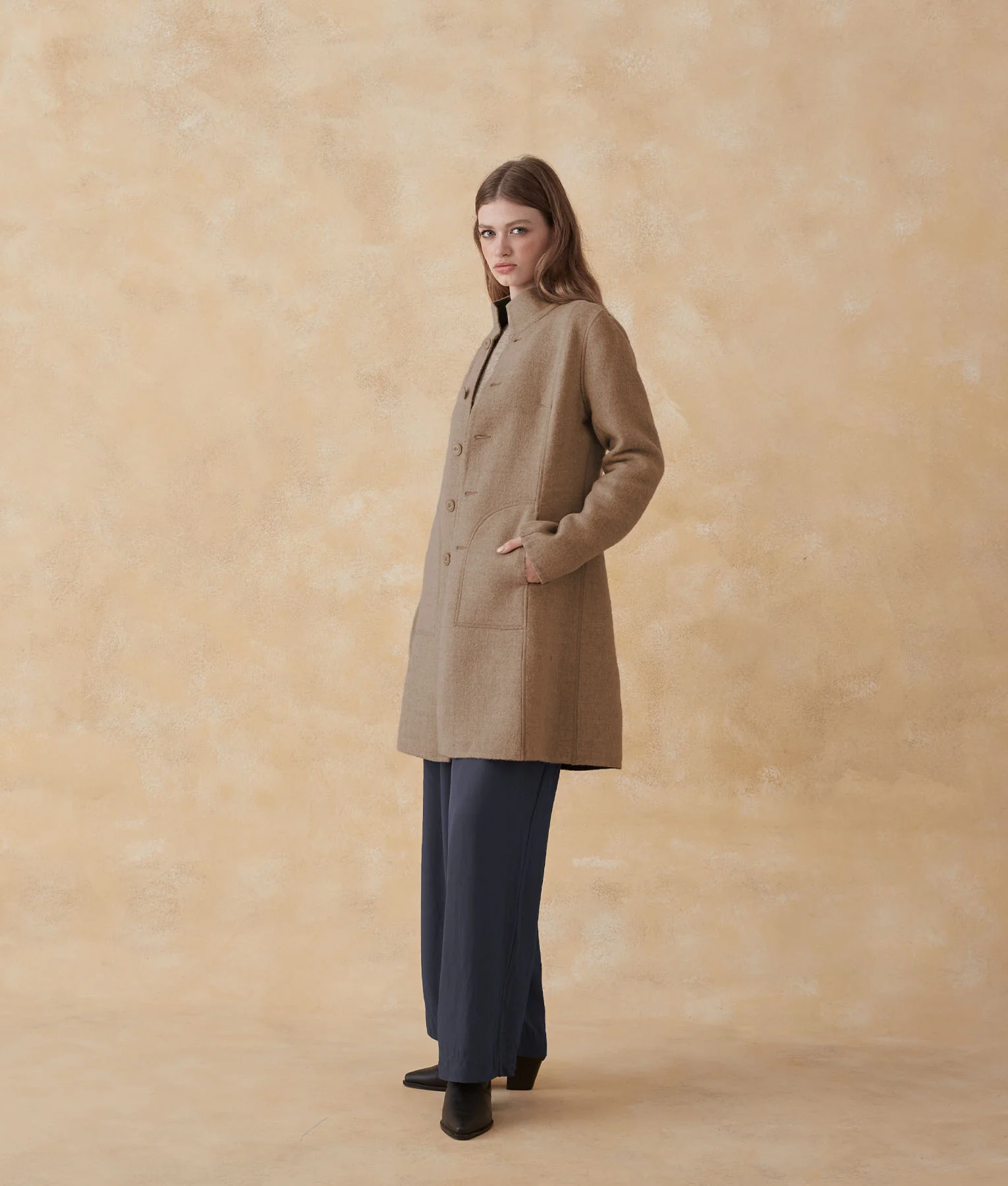 Soft Reversible Baby Alpaca Coat - Image 4