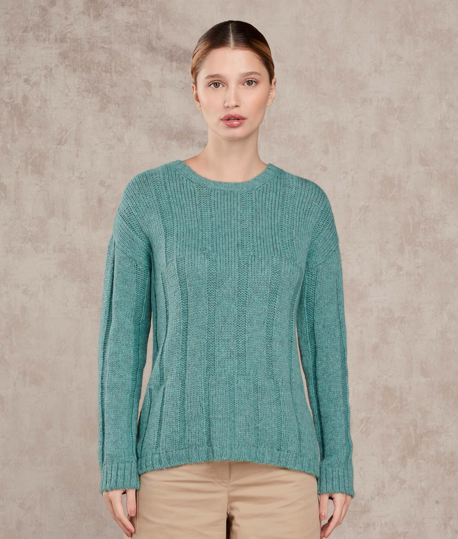Ribbed Long Sweater - Image 2