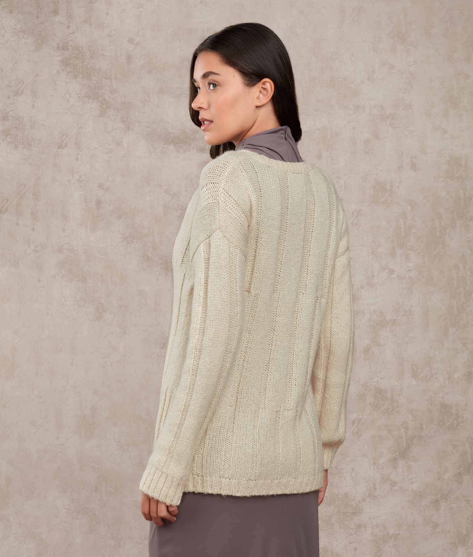 Ribbed Long Sweater - Image 6