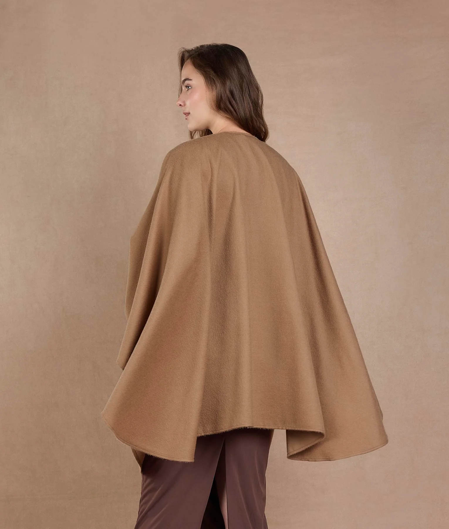 Ruana Baby Alpaca - Tabaco Brown - Image 3