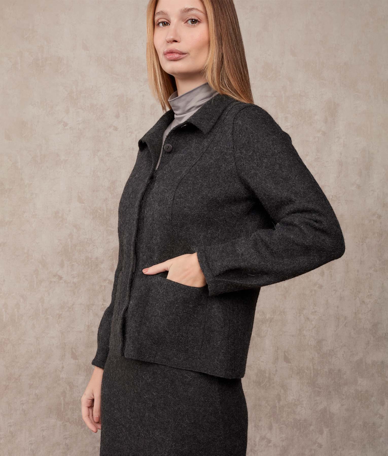 Shirt Bw Cardigan With Pockets - Pirate Black