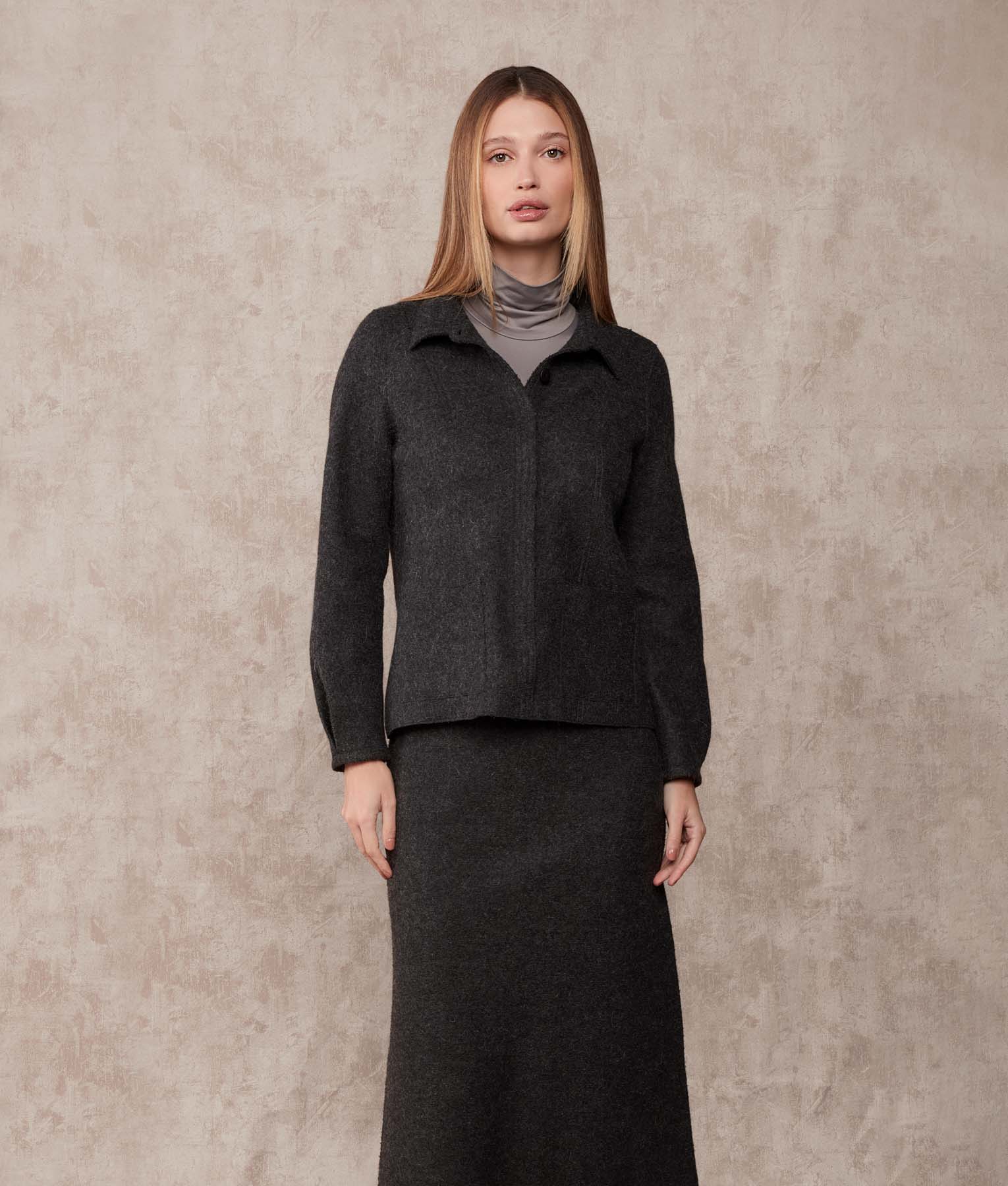 Shirt Bw Cardigan With Pockets - Pirate Black - Image 2