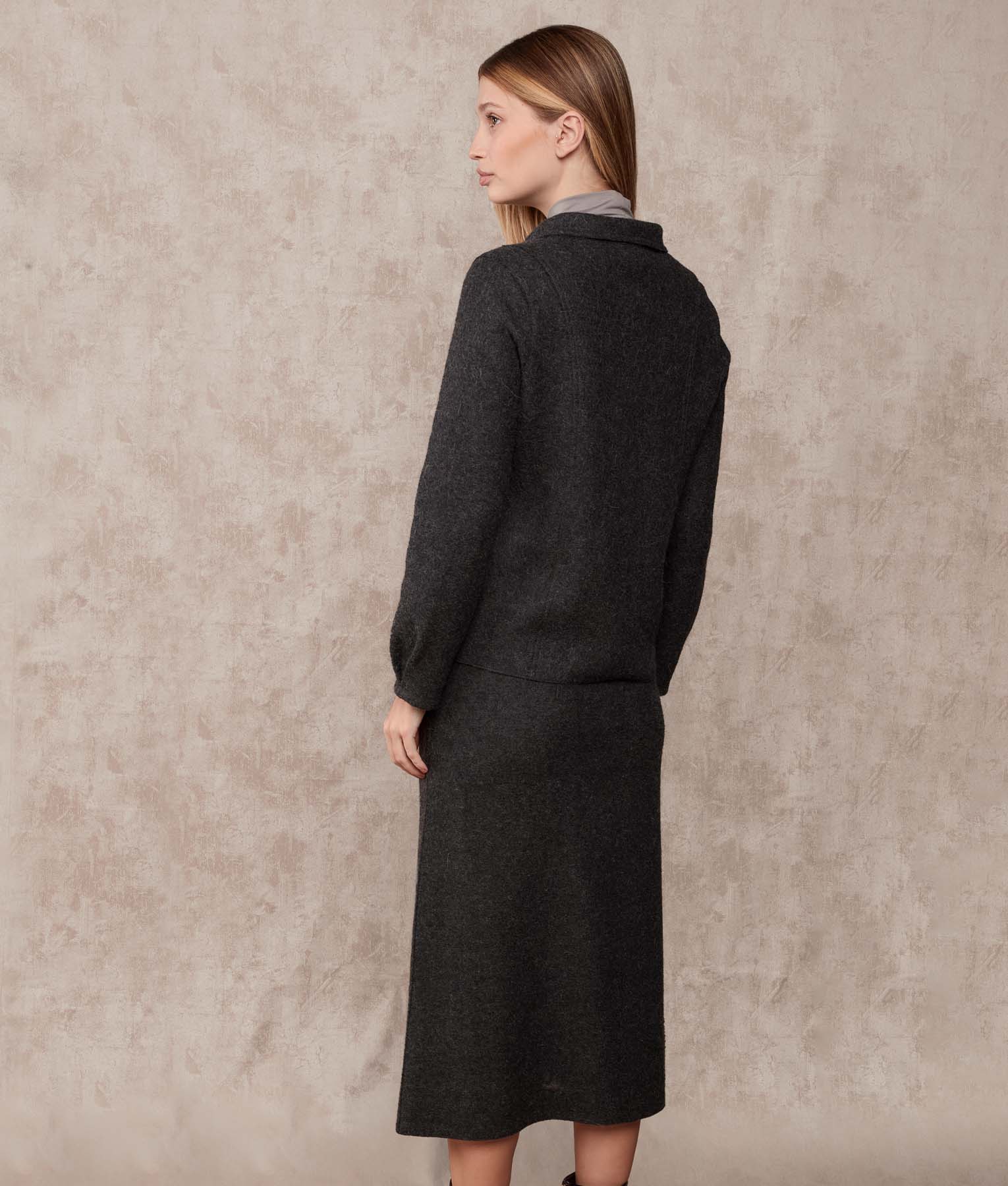 Shirt Bw Cardigan With Pockets - Pirate Black - Image 3