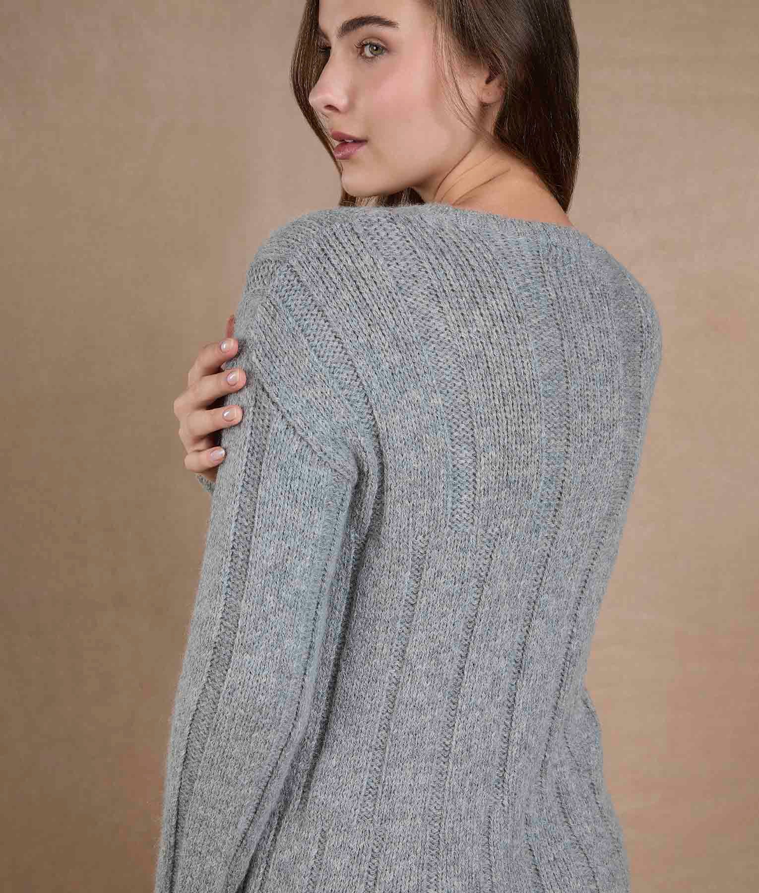 Silver Gray Classic Sweater - Image 2