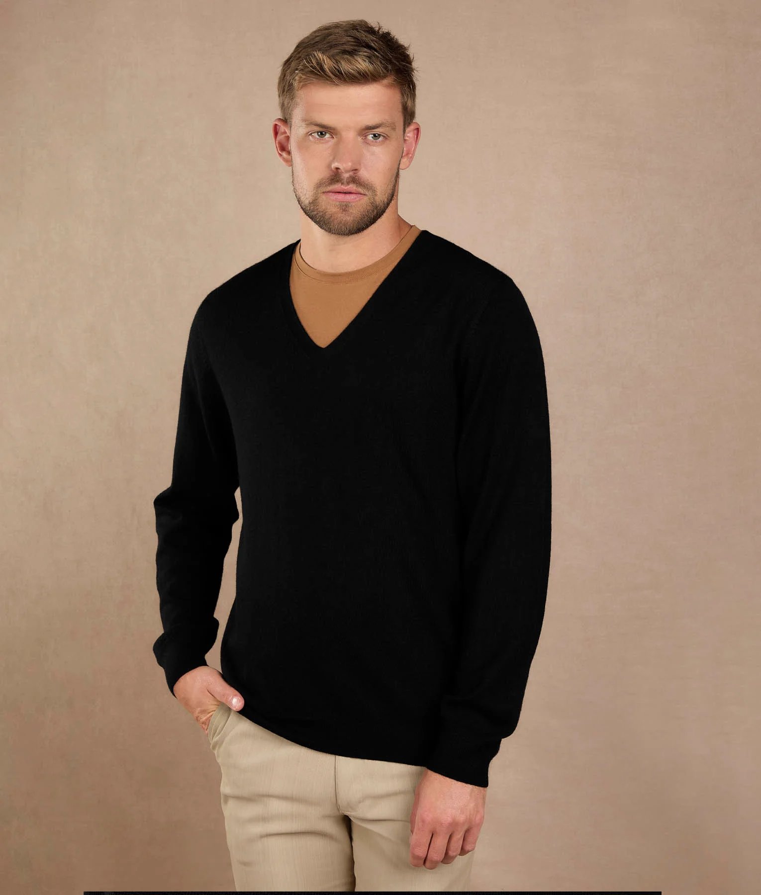 Super Baby Alpaca Black Sweater