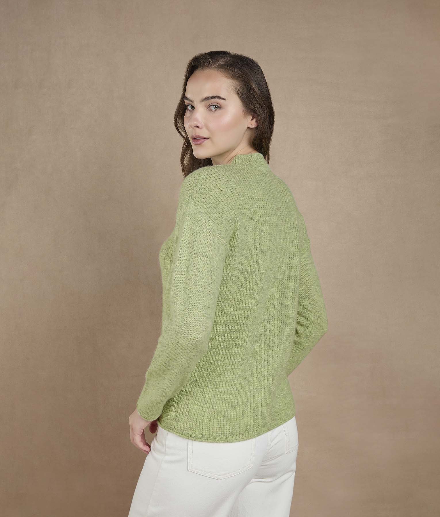 Mock Neck Sweater - Sap Green - Image 3