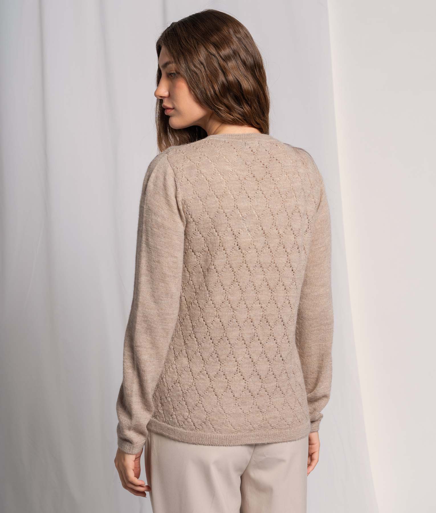 Lacy Argyle Sweater - Image 3