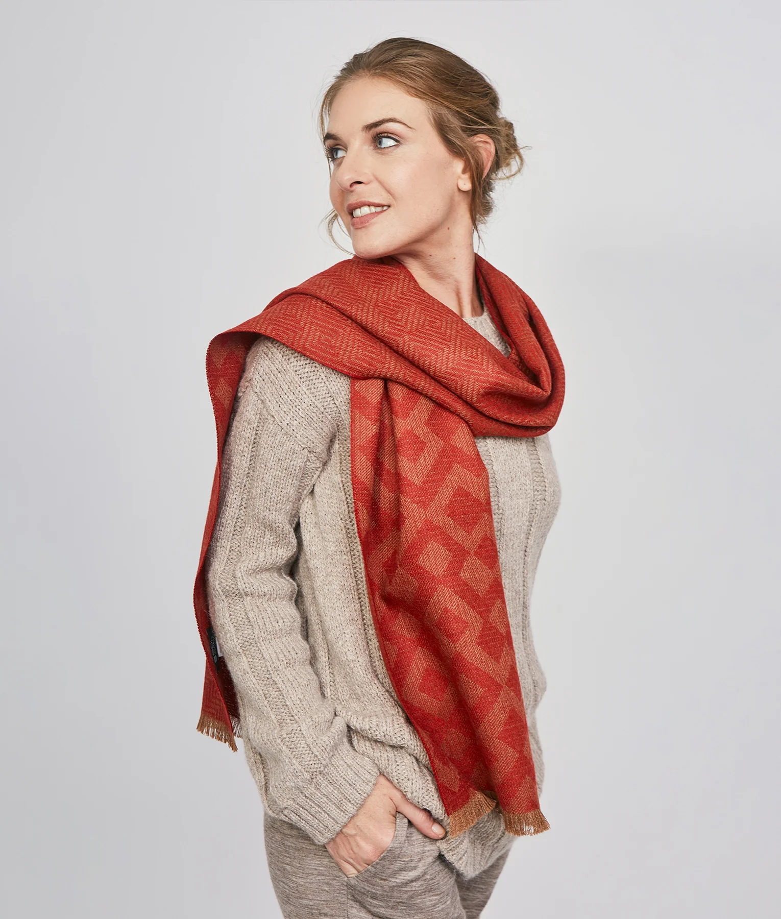 Geometric Print Scarf - Image 3