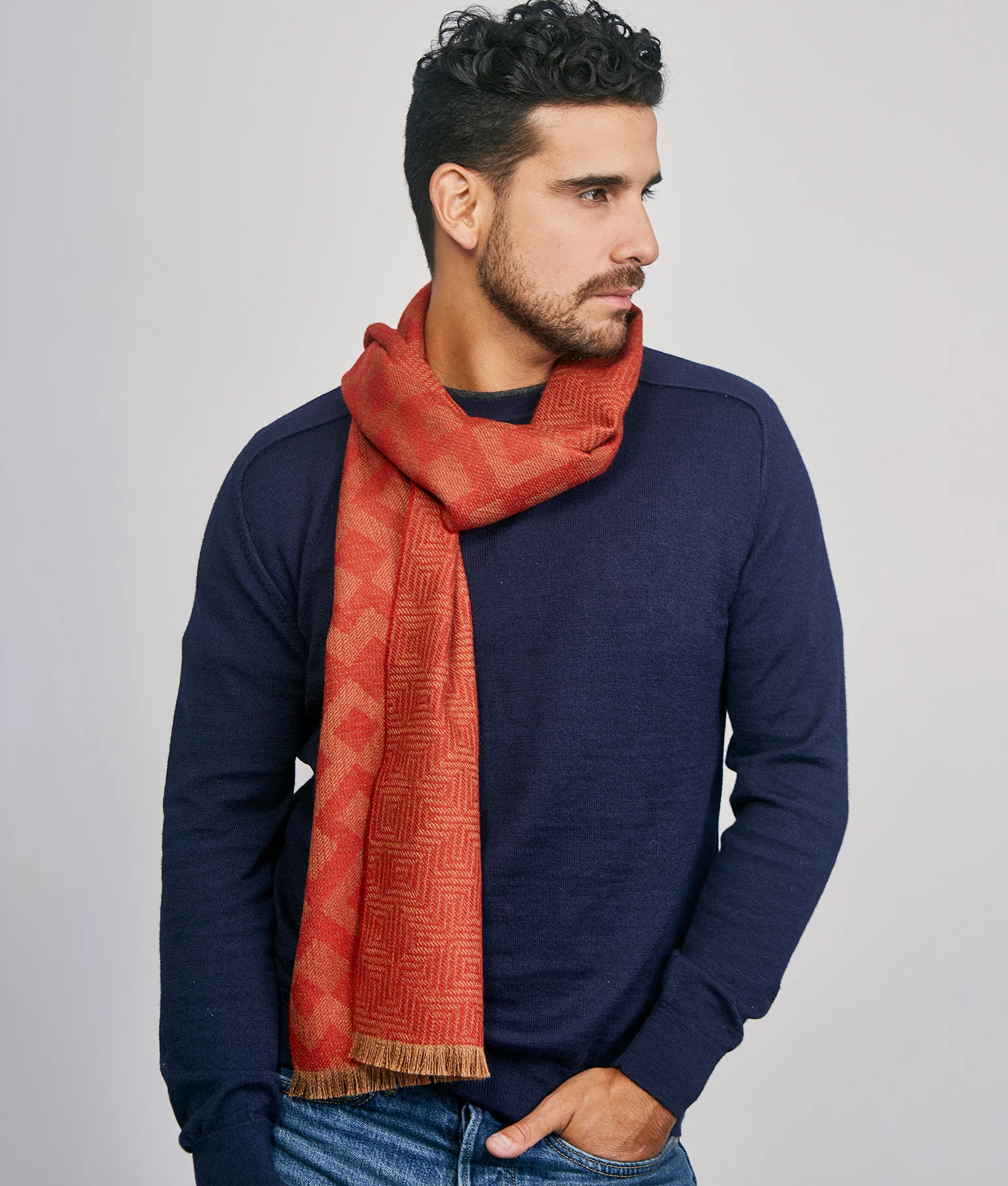 Geometric Print Scarf - Image 4