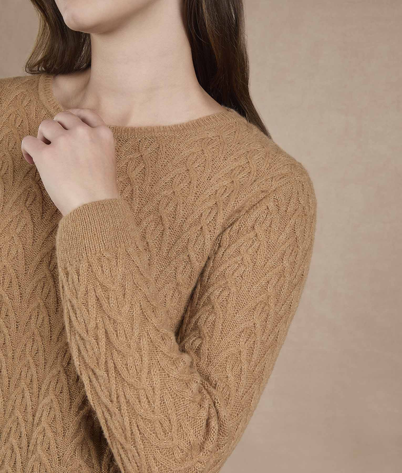 Toasted Coconut Leafy Lace Sweater - Image 2