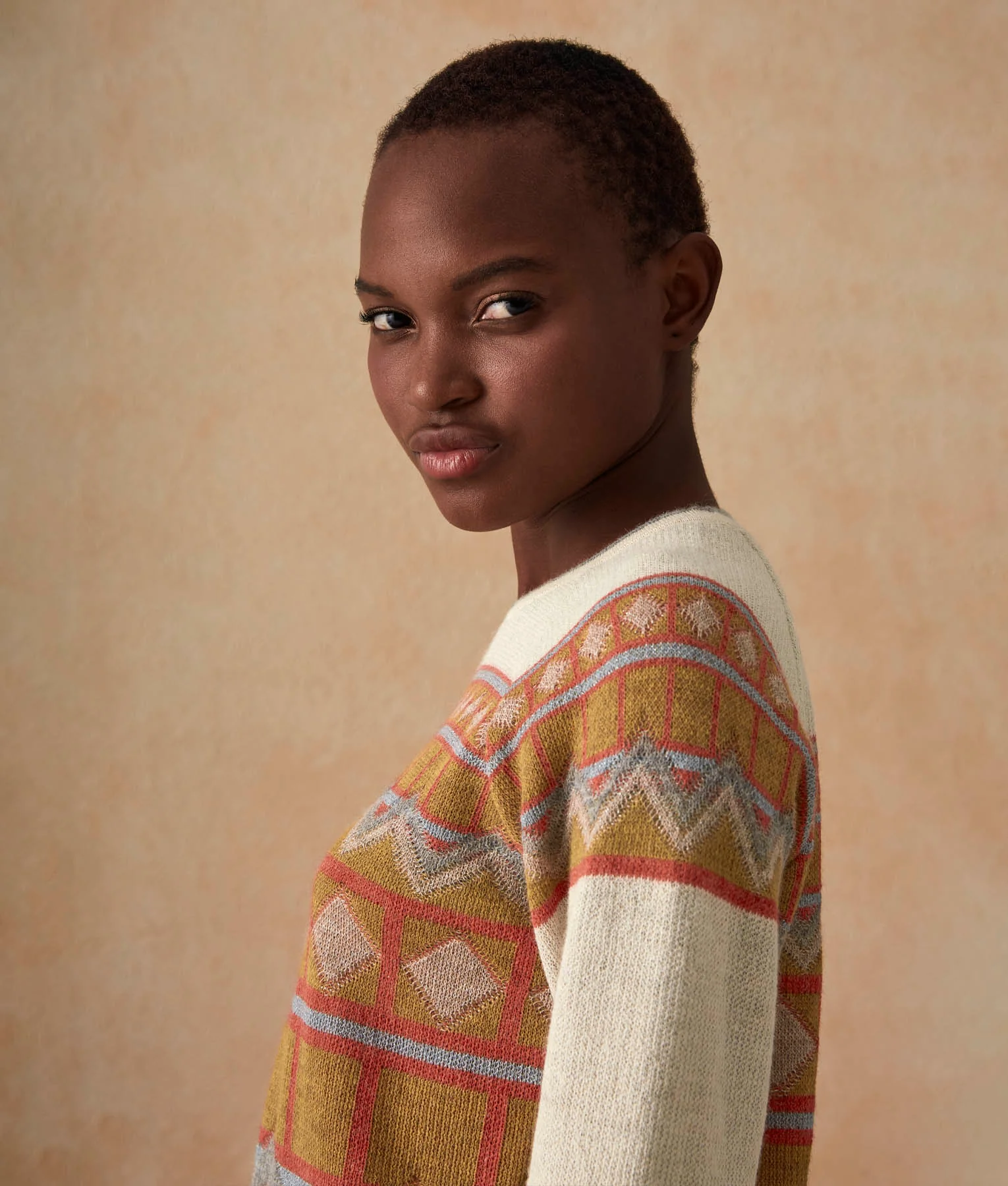 Traditional Jacquard Baby Alpaca Sweater - Image 3
