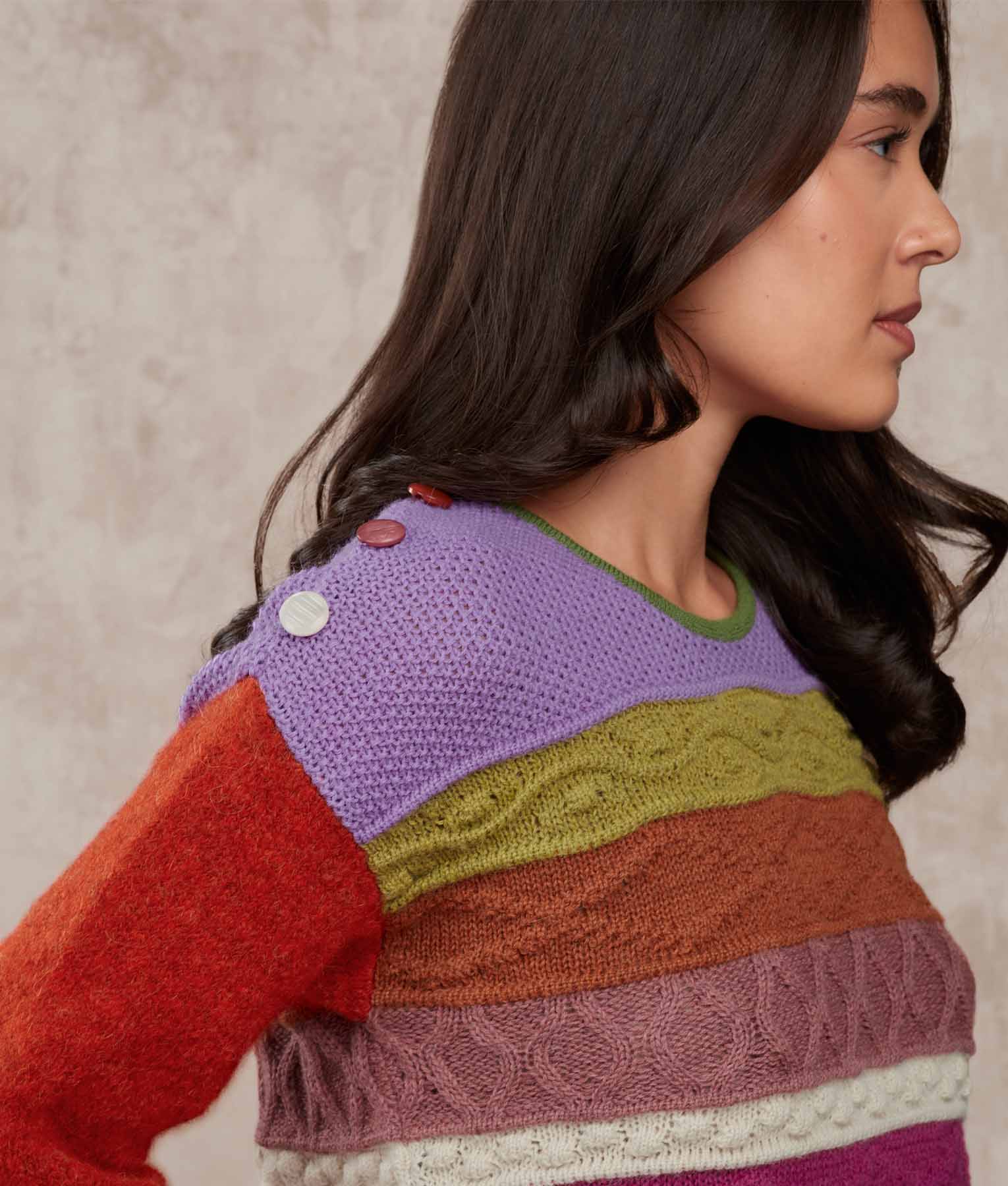 Stripes Neck Sweater - Crow and ketchup - Image 2